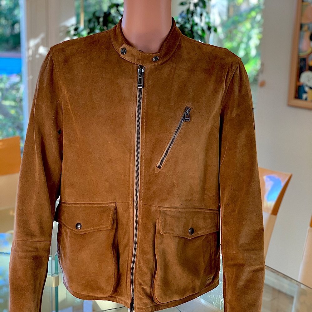 BELSTAFF men’s hand made suede jacket